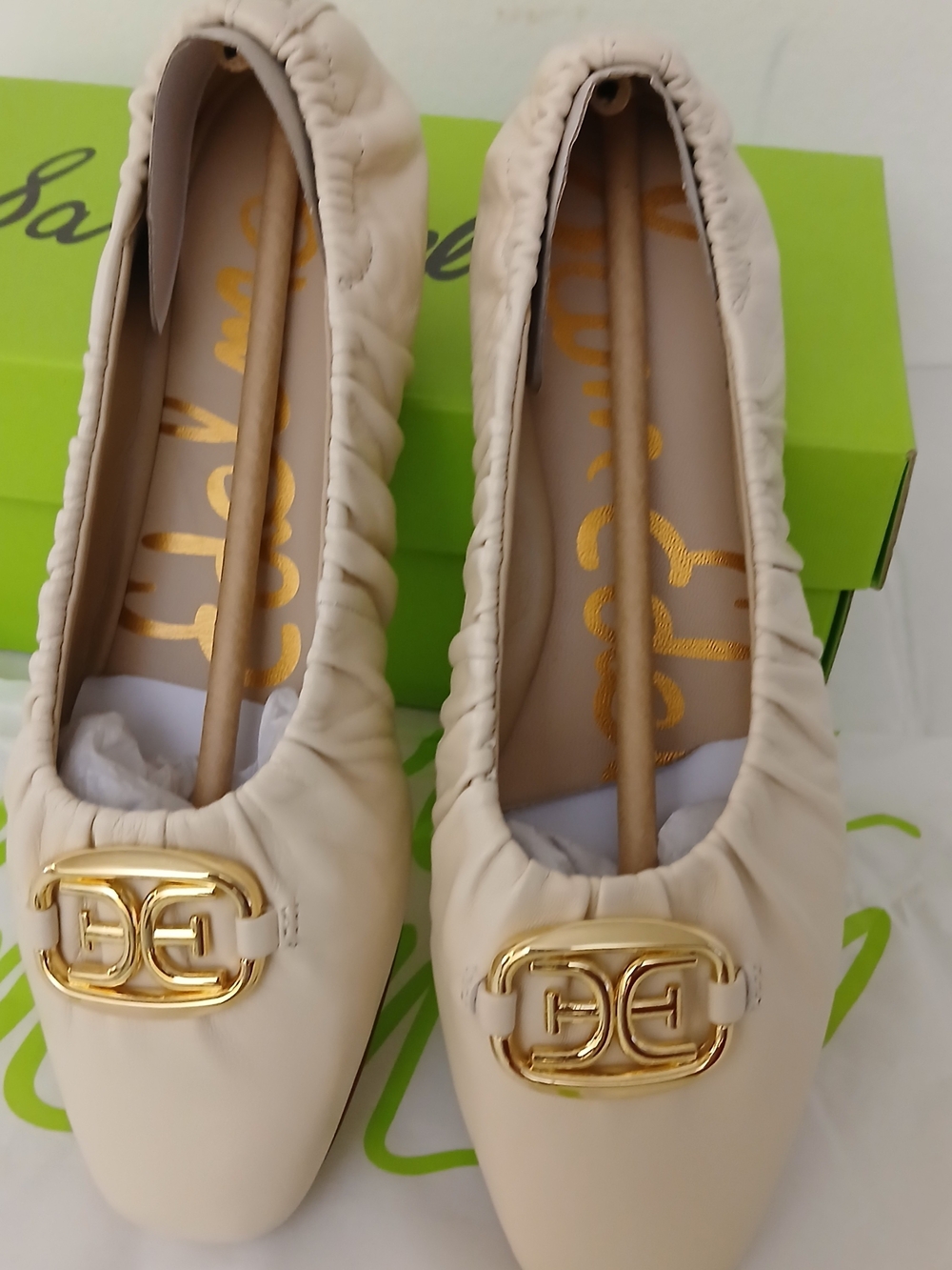Sam Edelman Marlowe, Ivory Lea Ballet Flats Size 6 M $75